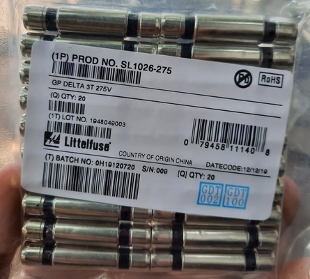 Yüksek Güçlü SL-1026-275 Littelfuse Gaz Deşarj Tüpü Plazma Aşırı Gerilim Koruyucu