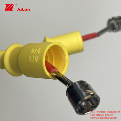 Sarı Kablo Demeti Sigorta Kutusu Tutacağı Su Geçirmez 30A 250V 5*20mm 6*30mm Cam Seramik Tüp