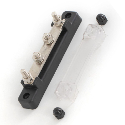 Post Batarya Güç Dağıtım Terminalı Blok 250AMP Otomatik Deniz Elektrikli Busbar 4 Stud 5/16 &quot;M8