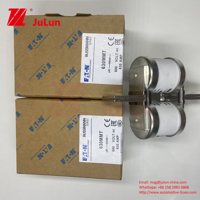 MUSSMANN 690V 630A Seramik Bakır Otomobil Sigortaları 630MMT Çift Düz Plakalı Bolt Tipi Sigortalar Araç Koruması İçin