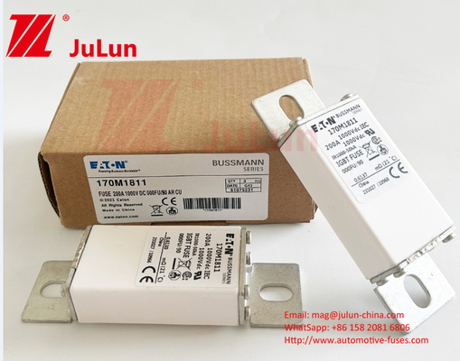 170M1811 200A 1000V Seramik Bakır BUSSMANN Otomobil Sigortaları Adli Voltaj M6/M8 Kurulum