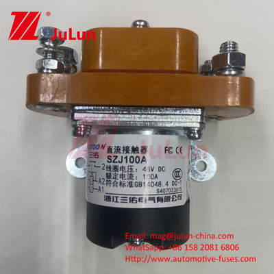Dc Contactor Şarj Yığınları SZJ200A-D ZJ200D Motor 12V 24V 60V 72V İletişim Ekipmanı