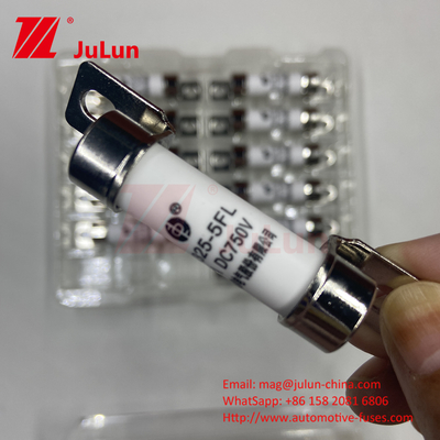 EV325 5FLL DC750V 10A 15A 20A Ex10A-100A EV Şarj sigortası ile Seramik ve Dış boru ile