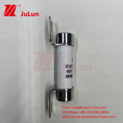 Seramik boru 14x51 15A 40A 50A EV325 FUSE 750VDC EV32520KA Seramik Otomobil Bolt Fuses 10A-50A ISO8820/JASO D622