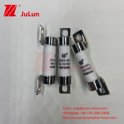 Seramik boru 14x51 15A 40A 50A EV325 FUSE 750VDC EV32520KA Seramik Otomobil Bolt Fuses 10A-50A ISO8820/JASO D622
