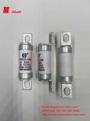 750VDC Seramik Otomobil Sigortaları RS308 HB 4G Yüksek Sıcaklık 10A 20A 25A 30A 40A 50A 63A 80A 100A 750VDC SIGORA