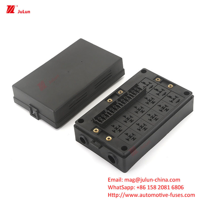 12 Way Fuse Box 12 Way Pozitif ve Negatif Araç Tekne Güvenlik Koltuğu LED Işık Araç Ekle Otomatik Yeniden Kurulum Araç Fuse Deniz