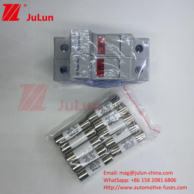 Güneş Pv Fuse Din Rail Güneş Fuse Sahibi Fotovoltaik Inverter için Inline Fuse Silindirik Fuse Sahibi