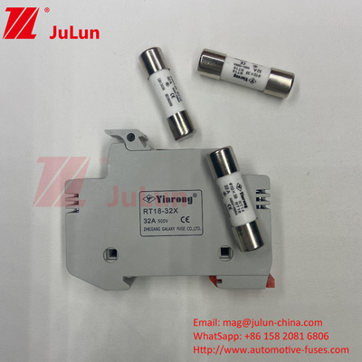 1000VDC Güneş Füzesi Keramik 30kA 10x38mm Düşük Fiyat 10x85mm PV Güneş Keramik DC Füzesi Bağlantı 1500vdc PV Füzesi Fa