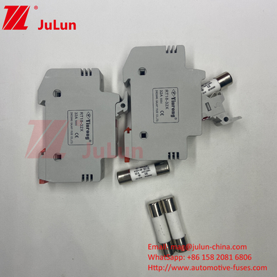 DIN Rehberli Güneş PV Füzesi Füzesi Sahibi Fotovoltaik Koruma için RT18-32 15A 20A 32A LED Indica ile Füzesi Sahibi