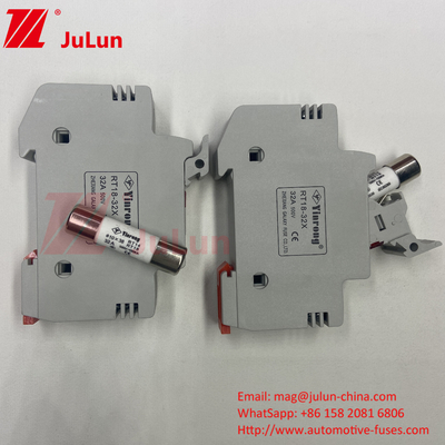 1000VDC 32A PV Inverterler için sigortalarla güneş sigorta tutucusu RT18-32 15A 20A 32A Güneş P için LED gösterge ile sigorta tutucusu