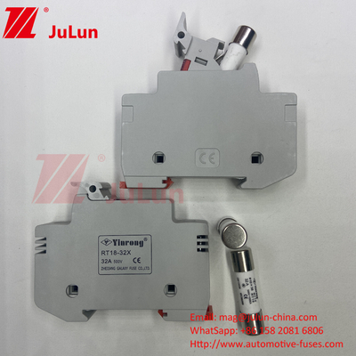 PV Modülü Koruması için Seramik Sigorta ile Sahibi 15A Güneş PV Sigorta 1000V 10*38mm Din Rail Güneş Sigorta An