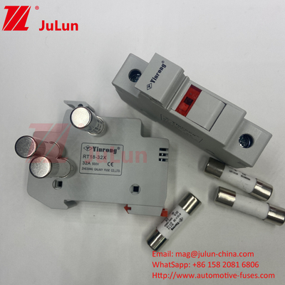 1000VDC 1500VDC 500VDC DIN Rail Solar Panel DC 32 Amp PV Pho için sigorta ile güneş sigortası tutucusu