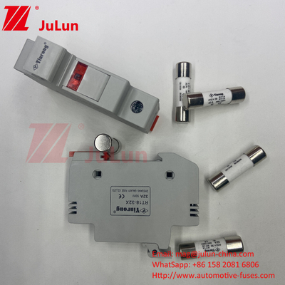 1000VDC 1500VDC 500VDC DIN Rail Solar Panel DC 32 Amp PV Pho için sigorta ile güneş sigortası tutucusu