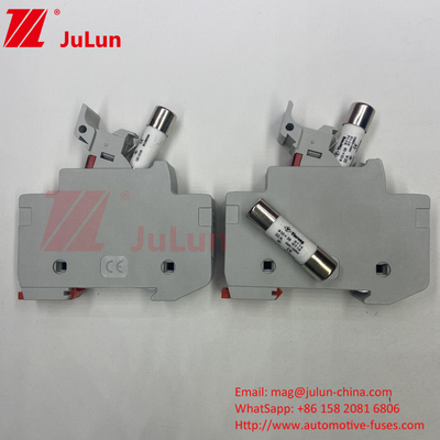 Silindrik Din Rail Güneş Sigorta Sahibi / 30kA kırma kapasitesi ile Güneş Pv Sigorta Sahibi