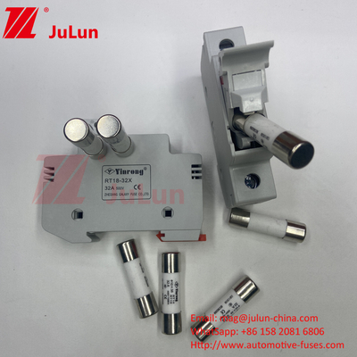 20A Güneş PV Sigorta Sahibi Güneş Enerjisi Sigorta Kutusu Nqqk RT16D-00 TPS DC Akım 80V 250A Güneş Enerjisi Sigorta