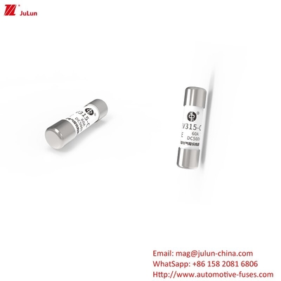 Yeni Enerji Gücü Orta Yüksek Basınçlı Seramik Sigorta/ EV315-C-3E DC500V 10A,15A,20A,30A,40A,50A.60A
