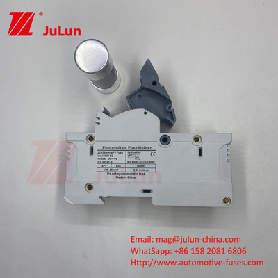 DIN Rehber Sigorta Sahibi 15A 1000VDC Keramik Sigorta Sahibi Tasarımı ile14*85mm 32a 1000VDC Pv Sigorta Holer