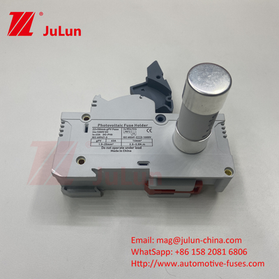 Fotovoltaik için güneş enerjisi sigortası DC1000V 10X38 İzolatör anahtarı 10X ile seramik sigorta tutucusu