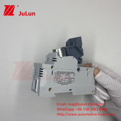 1000V DC Güneş Fotovoltaik Inverter Sigortalar RT18 Serisi 10x38 3P DIN Demiryolu Montajlı 32A Güçlü Sigorta için 1500V