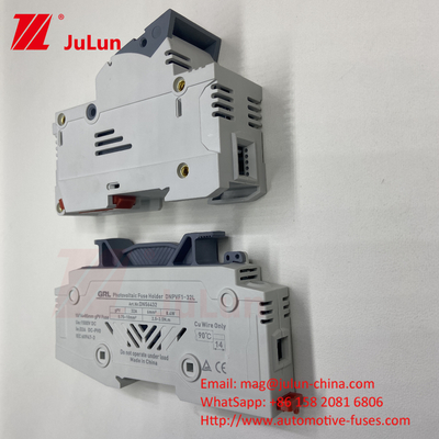 1000V DC Güneş Fotovoltaik Inverter Sigortalar RT18 Serisi 10x38 3P DIN Demiryolu Montajlı 32A Güçlü Sigorta için 1500V