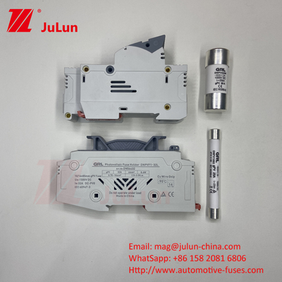 Güneş Fotovoltaik Değiştiricisi PV Sigortacı Seramik Vücutlu DIN Mount Dc Sigortacı 250a 10x85 1500Vdc PV Sigortacı Sahibi 15