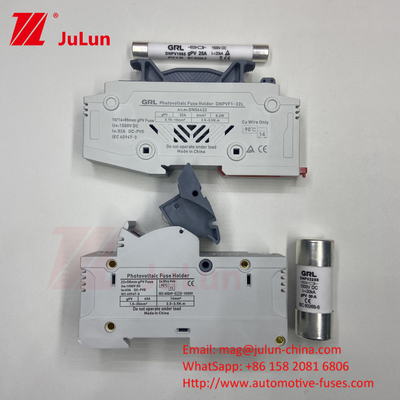 SeanRo Solar PV Din Rail Sigorta Bağlantısı için Sigorta Sahibi 10*38mm 1000V 15amp DC Sigorta 25A