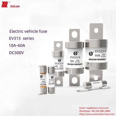 EV315 Serisi Orta Elektrikli Araç vida sigortaları 10-60A 500V 20kA kırma kapasitesi