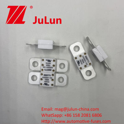 A202001-300A Elektrik akımı 100A 150A 200A 250A 300A 350A 400A 500A ve delik mesafesi 39mm ile 150VDC seramik otomobil sigortaları