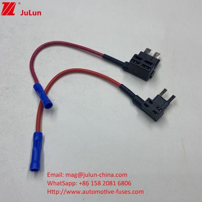 Standart fiş adaptörü mini musluk araba sigorta tutucusu 10A / 15A / 20A Bakır teneke kaplama basit spiral