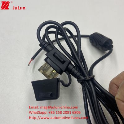 sigorta 50A maxi akım derecelendirme kırmızı 10AWG tel 280mm toplam uzunluğu inline sigorta tutucusu