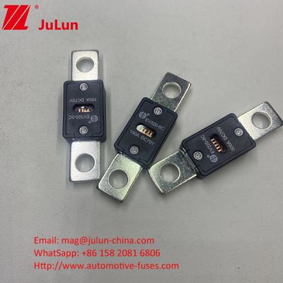 51mm delik mesafesi EV320-5X 125A 70VDC GB/T31465.5-2015 Sertifikasyonu ve 70VDC nominal voltajı ile seramik otomobil sigortaları