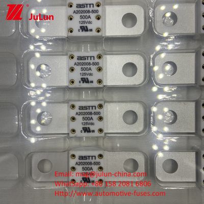 ASTM A202008 250A 125VDC Elektrikli araç sigorta deliği mesafesi 50.8mm 100A 125A
