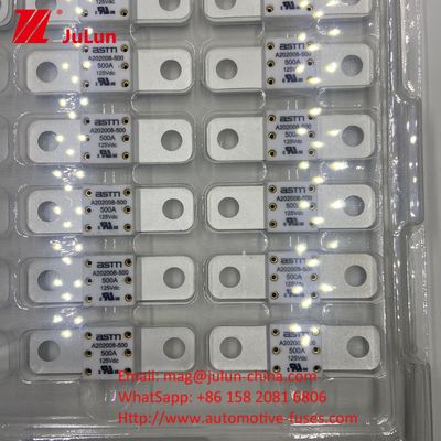 ASTM Elektrikli Araç Sigorta A202008 300A Sigorta 125VDC Terminal Tipi AC Ev Şarj Adaptörü 20KA Kesme Kapasitesi ile Uyumlu