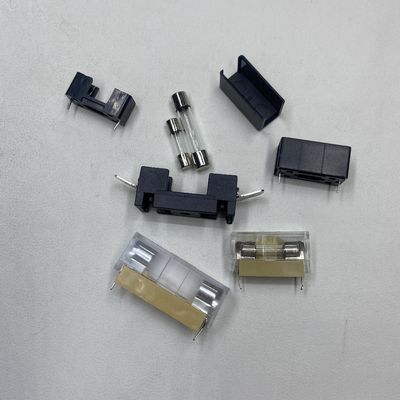 5x20mm veya 6x30mm PCB Board Montage Glass Fuse Holder For Power Systems In Cars Kara Mavi Şeffaf Altın