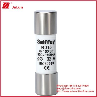 RS15 GG32A 500VDC 100KA Seramik Otomobil Sigortaları 10*38mm Sahibi IEV60269