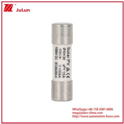 Güneş Enerjisi Sistemleri için 15A 1000VDC GPV Sigorta 10*38 IEC60269-6