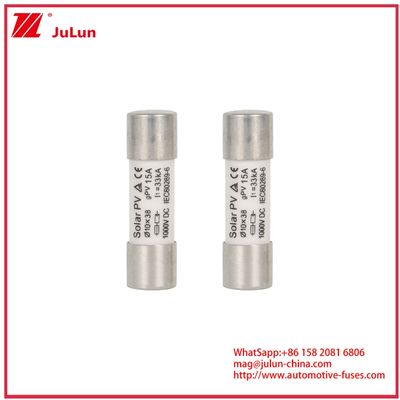 Güneş Enerjisi Sistemleri için 15A 1000VDC GPV Sigorta 10*38 IEC60269-6