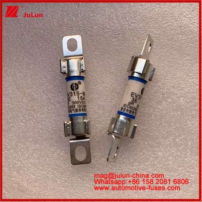 EV Enerji 10*38mm Tüplü Sigorta EV315-M 3E 15A 500VDC Elektrikli Araçlar İçin Bolt Kurulumu JASO D622 Standartlarına Uygun