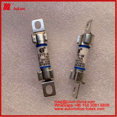 EV Enerji 10*38mm Tüplü Sigorta EV315-M 3E 15A 500VDC Elektrikli Araçlar İçin Bolt Kurulumu JASO D622 Standartlarına Uygun