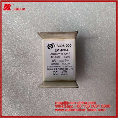 Kullanım Kategorisi EV 400A AC800V 100KA DC750V 50KA Elektrikli Araçlar İçin Keramik Tüp Otomobil Döngüsü Koruma Sigortaları