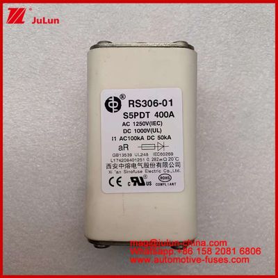 400A AC1250V IEC 100KA DC1000V UL AR Keramik Kare Otomobil Füzeleri Elektrikli Araçlar ve Otomobiller İçin Devre Koruması