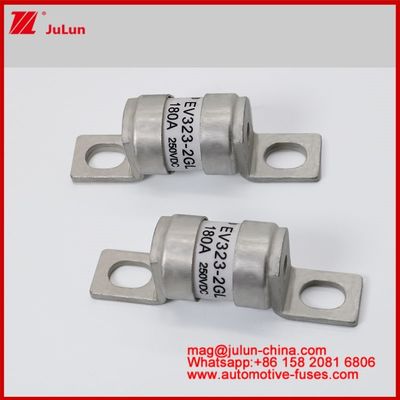 EV322-2GL 180A 250VDC Bolt Bağlantı Yapısı Elektrikli Araçlar İçin Seramik Tüplü Sigorta M6 M8 Onarım Küçük Boyut Yüksek Kırma Kapasitesi