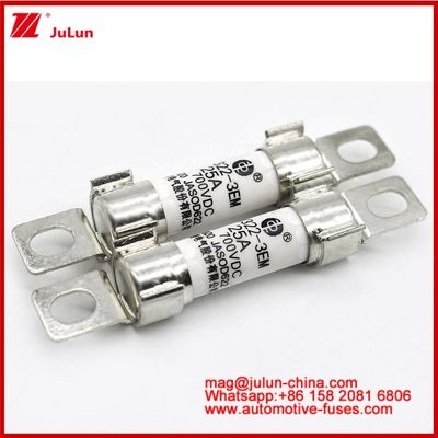 EV322 3EM 25A DC700V EV veya HEV Elektrikli Araç Çekim Sistemleri Güç Değiştirme Enerji Depolama Bordo Şarj cihazları Boltlu Yapı Tüplü Keramik Sigorta