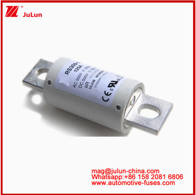 RS309-MD-125A Seramik Otomobil Sigortaları 500VAC200KA 500VDC 50KA AR DC Performans Tubular Otomobil Bolt Bağlantı Yapısı