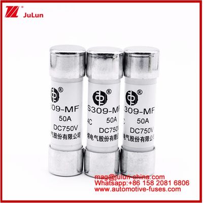 Otomobil Bolt Stud-Mount Caremic Round Tube FUSE RS309-MF 50A DC750V DC EV / HEV için