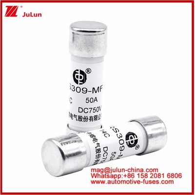 Otomobil Bolt Stud-Mount Caremic Round Tube FUSE RS309-MF 50A DC750V DC EV / HEV için