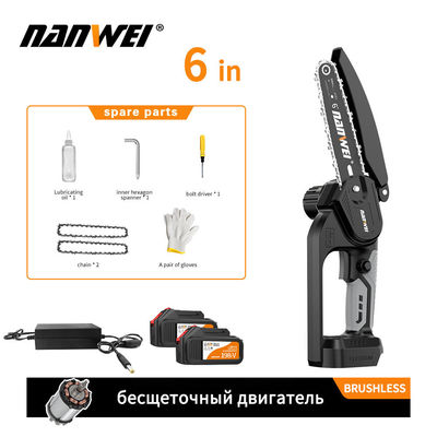 Dayanıklı Ev Diy Bahçe Odun İşleme Güçlü Aletler Elektrik Zinciri Hızlı Çabasız Çakmak Inç Fırçasız Motor Lityum Pil 4/ 6 / 8/ 10 / 12 / 16