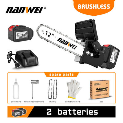 Dayanıklı Ev Diy Bahçe Odun İşleme Güçlü Aletler Elektrik Zinciri Hızlı Çabasız Çakmak Inç Fırçasız Motor Lityum Pil 4/ 6 / 8/ 10 / 12 / 16