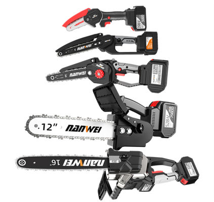 Dayanıklı Ev Diy Bahçe Odun İşleme Güçlü Aletler Elektrik Zinciri Hızlı Çabasız Çakmak Inç Fırçasız Motor Lityum Pil 4/ 6 / 8/ 10 / 12 / 16